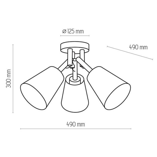 Потолочная люстра TK Lighting 665 Vaio 3 изображение 3 Потолочная люстра TK Lighting 665 Vaio 3 Фото № 3