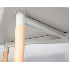 Стол обеденный DOBRIN SERRA WIDE (ножки светлый бук, столешница светло-серая) 04-TD-LMZL SERRA WIDE 1