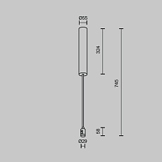 Основание потолочное Maytoni Technical Accessories for tracks Flarity TRA159C-BB1-BS 1