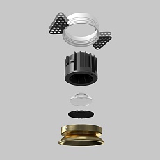 Встраиваемый светодиодный светильник Maytoni Round DL058-12W3K-TRS-BS 3