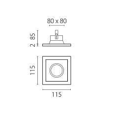 Комплект со светильником Lightstar Domino Quadro (214517+214506+214006) D51706WMOD 2