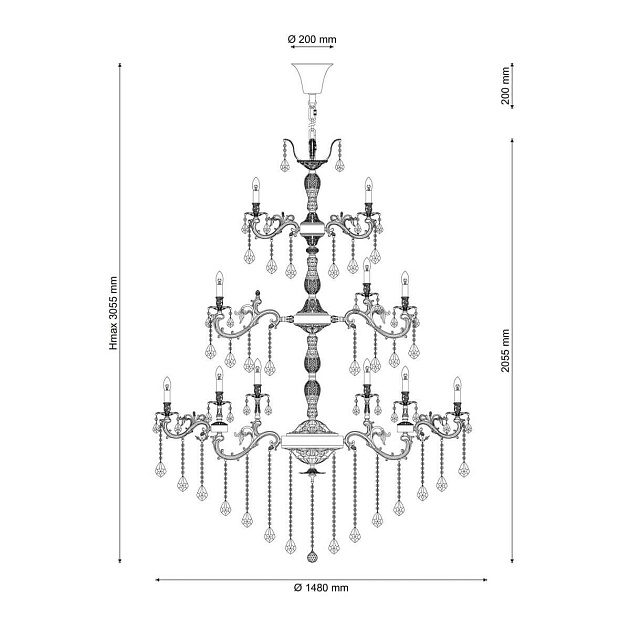 Подвесная люстра Lucia Tucci Barletta 122.60 Antique Фото № 2