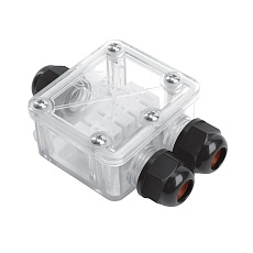 Коробка распределительная STEKKER  LD538 водонепроницаемая на 3 выхода, 450V, 110х70х35, прозрач 1