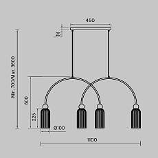 Подвесная люстра Maytoni Antic MOD302PL-04CG 4