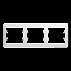 Рамка 3-постовая Systeme Electric Glossa белая GSL000103