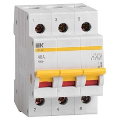 KARAT Выключатель нагрузки (мини-рубильник) ВН-32 3P 40А IEK MNV10-3-040