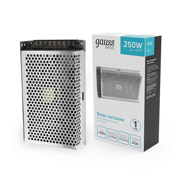 Блок питания Gauss 250W 12V IP20 BT507 Фото № 5