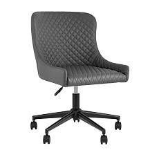 Поворотное кресло Stool Group Ститч Хани экокожа серая MF15F-D X-86