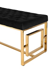 Банкетка Stool Group БРУКЛИН вельвет черный сталь золото BENCH-012-TG 1