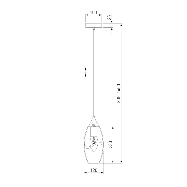 Подвесной светильник Eurosvet Lotus 50222/1 дымчатый Фото № 2