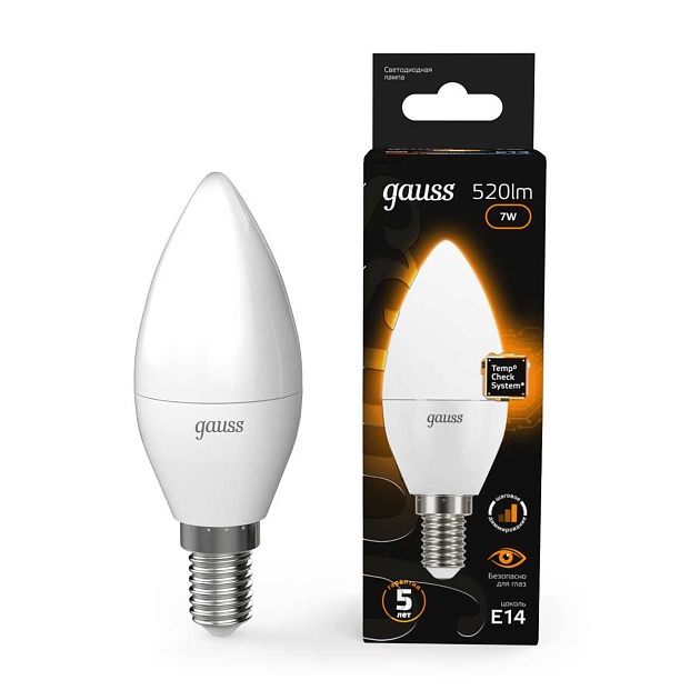Лампа светодиодная Gauss E14 6.5W 3000К матовая 103101107 Фото № 5