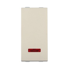 Переключатель LK Studio с двух мест, с индикатором 45х22,5мм (схема 6L) 16 A, 250 B (бежевый) LK45 850401-1