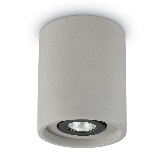 Потолочный светильник Ideal Lux Oak PL1 Round Cemento 150437 Фото № 1