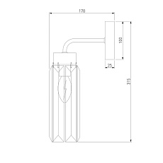 Бра Eurosvet Gilian 60163/1 латунь 1