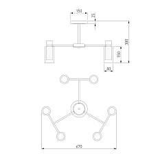 Потолочная люстра Eurosvet Amado 70115/6 белый 2