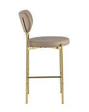 Полубарный стул Stool Group Барбара экокожа бежевая золотые ножки CC-09006B X108 3