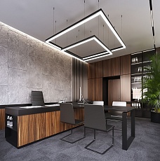 Светильник светодиодный линейный Feron AL4020 IP20 18W 6500К, рассеиватель матовый в алюминиевом корпусе, черный 590*70*55мм серия MattLine 51468 4