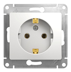 Розетка 2К+З Systeme Electric Glossa 16A 250V белая GSL000143