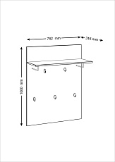 Настенная вешалка Шведский Стандарт Сириус 78х100 2.02.11.260.3 2