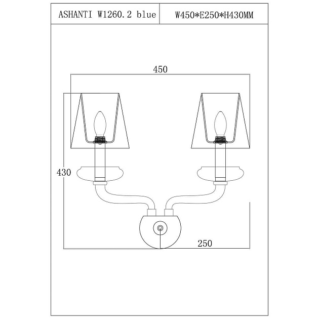 Бра Lucia Tucci Ashanti W1260.2 blue Фото № 2