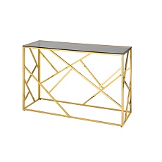 Консоль Stool Group АРТ ДЕКО 120х40 стекло smoke сталь золото ECST-015-TG-SK (120x40)