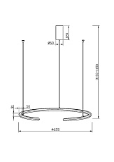 Подвесной светодиодный светильник Maytoni Motion MOD276PL-L20W3K 1