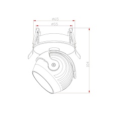 Встраиваемый светодиодный светильник Fiberli 7002-ZZ10W 3000K 12130501 1