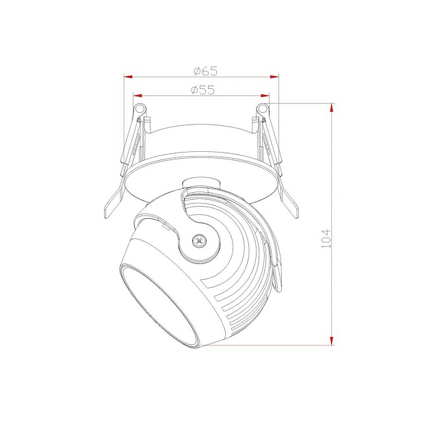 Встраиваемый светодиодный светильник Fiberli 7002-ZZ10W 3000K 12130501 Фото № 2