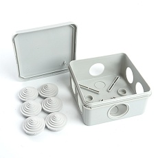 Коробка разветвительная STEKKER EBX10-36-55, 100*100*50мм, 6 вводов, IP55, светло-серая (GE41255) 3