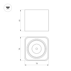 Потолочный светодиодный светильник Arlight SP-Dice-S78x78-10W Warm3000 046633 1
