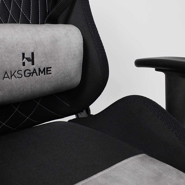 Игровое кресло AksHome Royal светло-серый, велюр 75222 Фото № 4