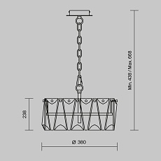 Подвесная люстра Maytoni Puntes MOD043PL-04CH 2