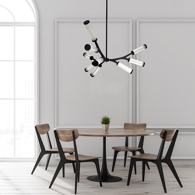 Потолочная светодиодная люстра Gerhort G61249/9BK CL Фото № 3