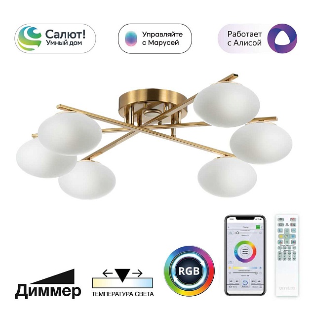 Потолочная светодиодная люстра Citilux Atman Smart CL226A163 Фото № 1