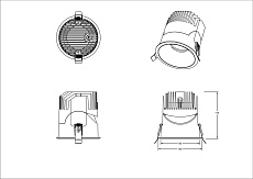 Встраиваемый светодиодный светильник Fiberli 1005E65(W), 20вт 12130602 1