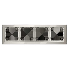 Рамка стеклянная Voltum S70 на 4 поста, (кашемир, стекло) VLS110403 3