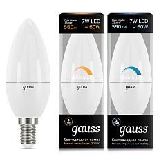 Лампа светодиодная диммируемая Gauss E14 7W 3000K матовая 103101107-D 5