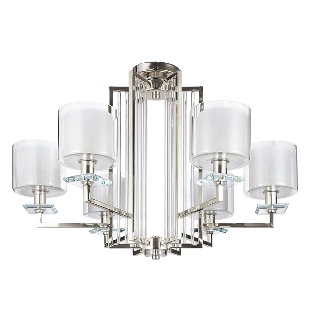 Подвесная люстра Crystal Lux Nicolas SP-PL6 Nickel/White изображение 4 Подвесная люстра Crystal Lux Nicolas SP-PL6 Nickel/White Фото № 4