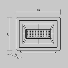 Прожектор светодиодный Maytoni Flood 30W 6500K FL001-L30B6K 1