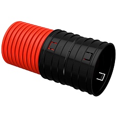 ELASTA Труба гофрированная двустенная жесткая ПНД d=200мм красная (6м) IEK EA-TG13-2-1-2-200-006-K04