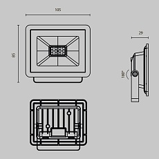 Прожектор светодиодный Maytoni Flood 10W 6500K FL001-L10B6K 1