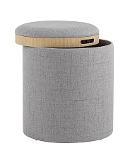 Пуф с ящиком Stool Group Хюгге S рогожка серая 19B260LS Y13-8 1