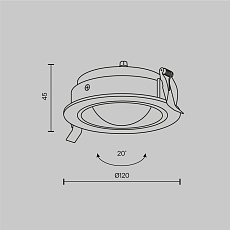 Встраиваемый светодиодный светильник Maytoni Technical Downlight Lens DL105-12W3K-W 1