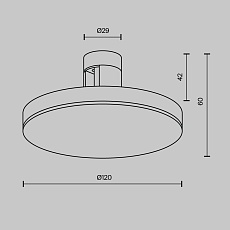 Трековый светодиодный светильник Maytoni Technical Flarity Plato TR152-1-7W3K-BS 1