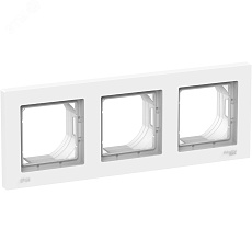 Рамка 3-постовая Systeme Electric AtlasDesign Aqua белая ATN440103