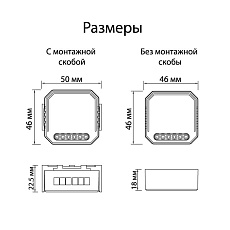 Wi-Fi реле-выключатель двухканальное Denkirs 2x1150Вт/150Вт для LED RL1002-SM 1