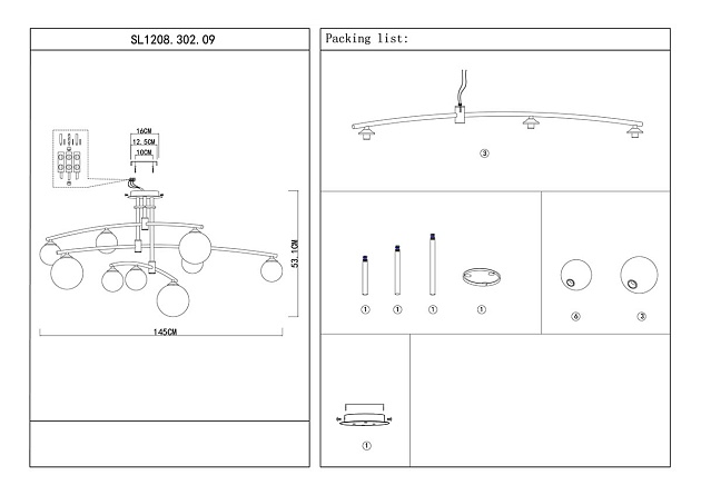 Потолочная люстра ST Luce Sembrare SL1208.302.09 Фото № 2