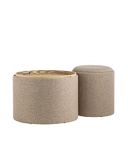 Пуф с ящиком Stool Group Хюгге L рогожка бежевая 19B260LL BY1701-3 5