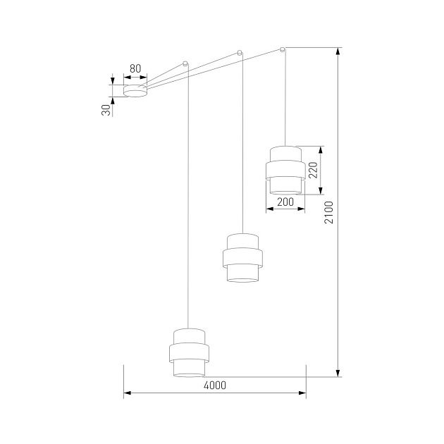 Подвесная люстра TK Lighting 5403 Calisto Фото № 2