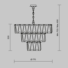 Подвесная люстра Maytoni Puntes MOD043PL-18CH 1